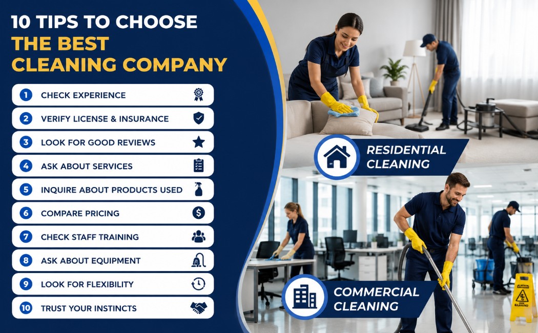Infographic-showing-10-tips-for-choosin-the-best cleaning-company-alongside-residential-and-commercial-cleaning-services